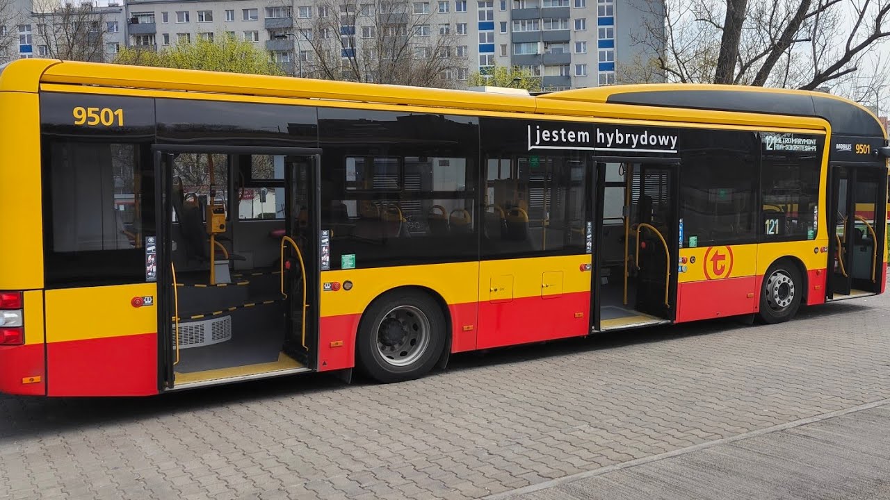 Linia 121 ➡️ Metro Marymont - Man Lion's City Hybrid #9501 ( Mobilis )