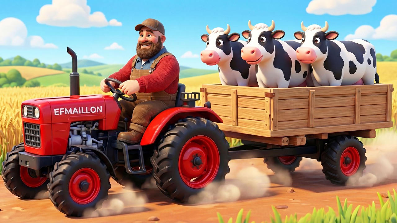 Old MacDonald Had a Farm | Tractor Song for Kids & Toddlers Nursery Rhymes | Baby Toby Kid Song