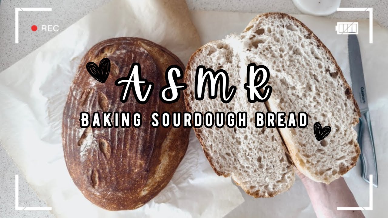 ASMR Baking Sourdough Bread 🍞🖤 (WHISPERED VOICEOVER)