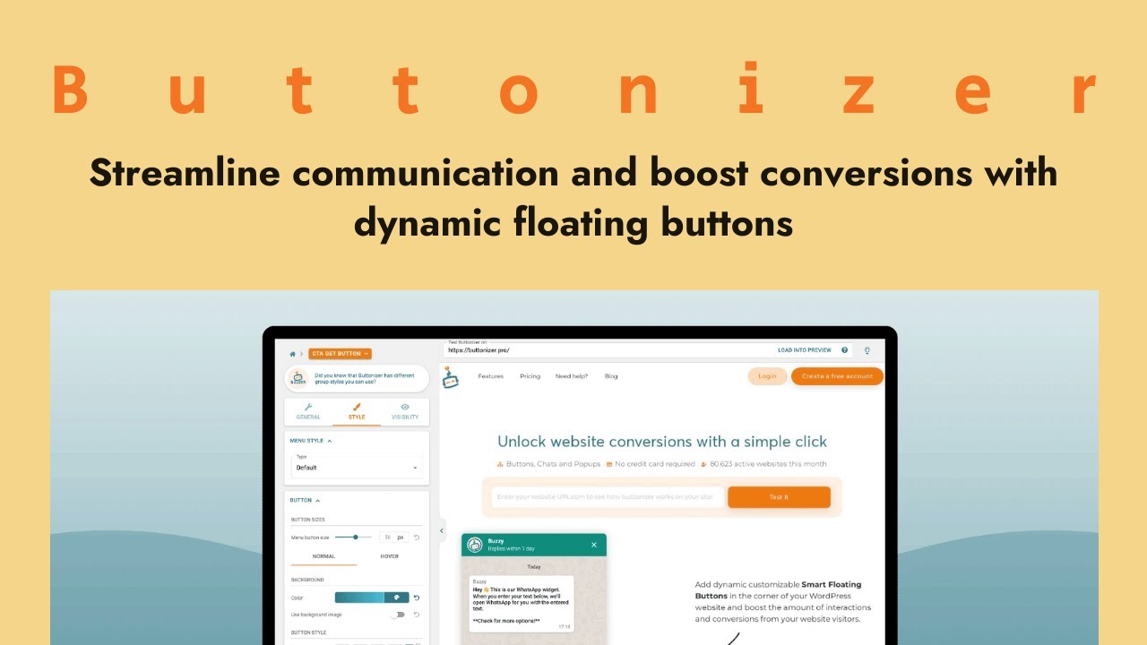 Boost website clicks & conversions with Buttonizer - the ultimate floating content builder 🌮 AppSumo