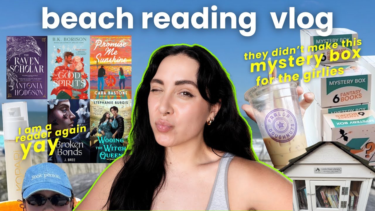 beach vacation reading vlog 🏖️📚 books, beach, sun, repeat 🐚☀️
