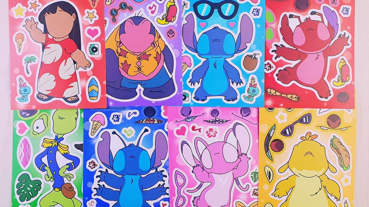 [StickerAsmr] Satisfying with Sticker Book Lilo & Stitch ❣️ #stickerplay #paperdiy #liloandstitch