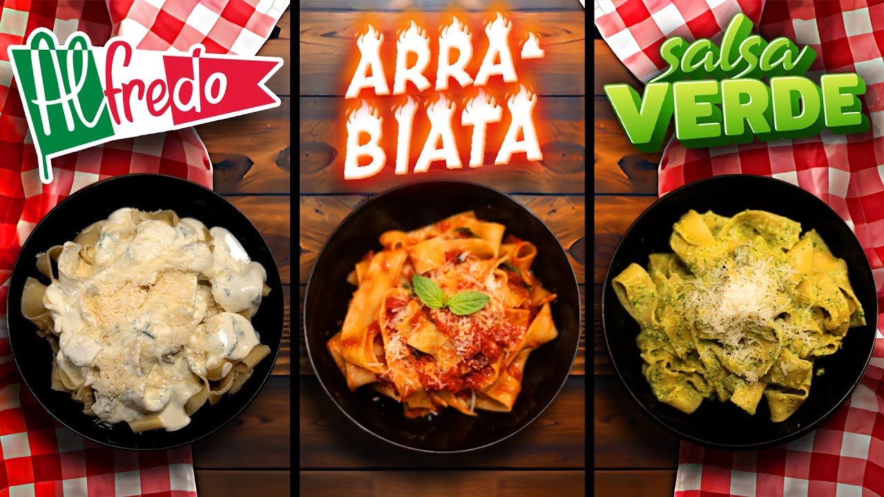 ¡NO MAS PASTA ABURRIDA! 3 Salsas para PASTA que te SORPRENDERAN!