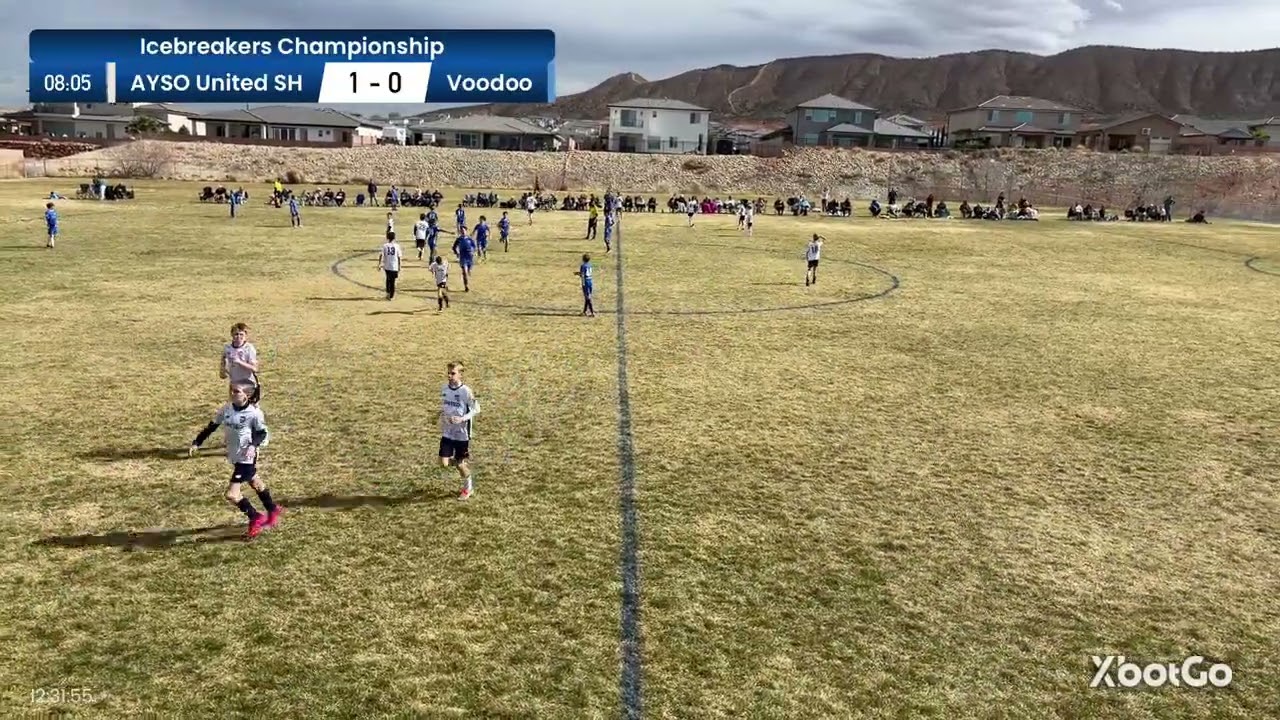 AYSO United vs Voodoo (Shooters). 2/16/26 Icebreakers Championship 1st Half
