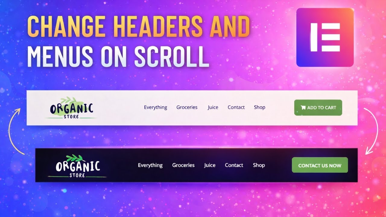 Sticky transparent Header in Elementor Pro (2026) | Create Fixed Header on Scroll – Step by Step