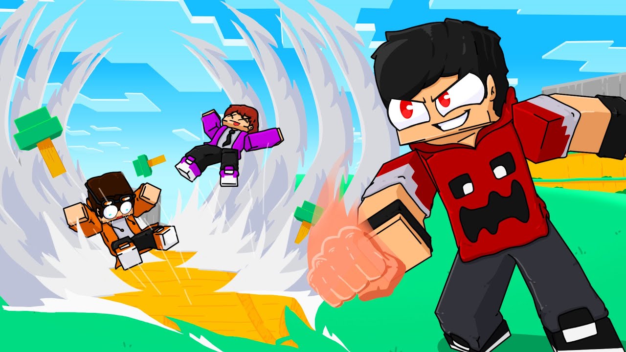 Minecraft, mas eu TENHO o SOCO MAIS FORTE