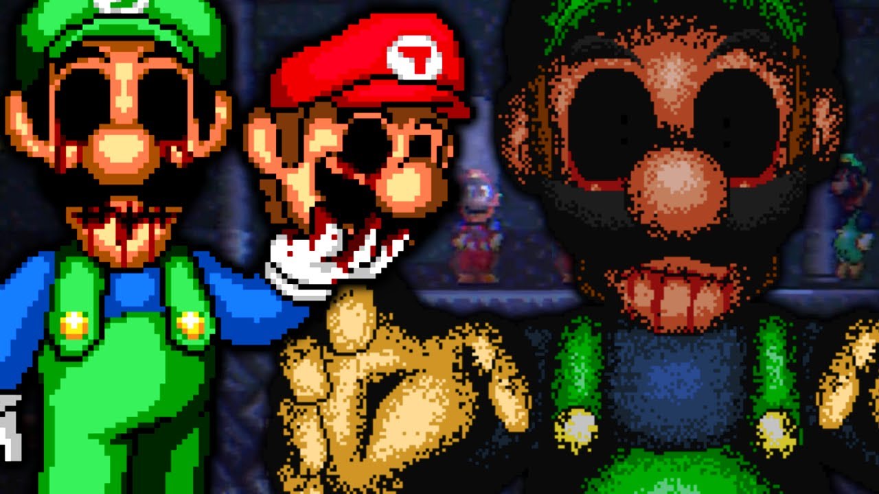 LUIGI.EXE ХОЧЕТ УБИТЬ МАРИО! (ЛУЧШАЯ ИГРА MARIO.EXE?) LEFT BEHAIND V2 (СТРАШНАЯ ИГРА УЖАСОВ ПРО М...