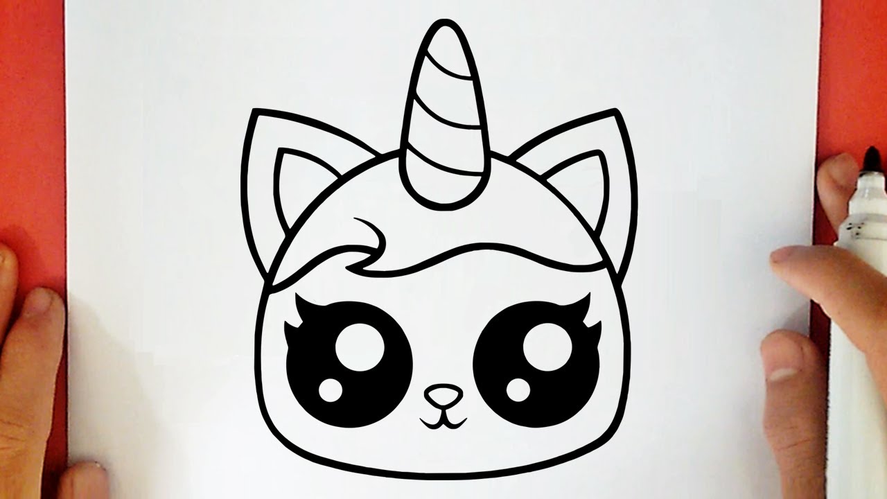 COMO DESENHAR UM GATINHO UNICÓRNIO KAWAII
