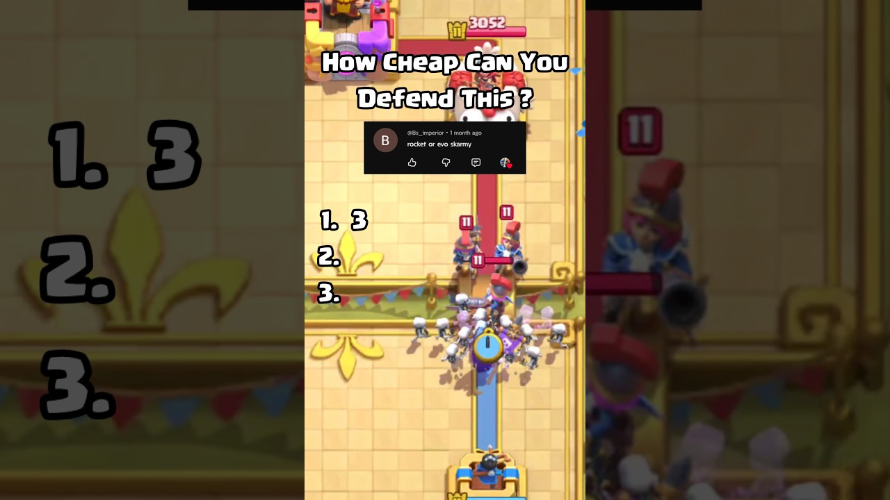 How Cheap Can You Defend This ? Evolution Skeleton Army | 3 Elixir #clashroyale