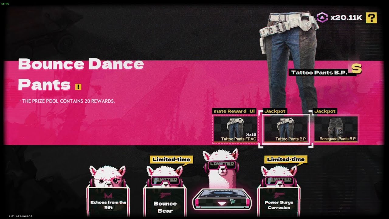 Once Human Wish Machine - Random Roll - Bounce Dance Pants
