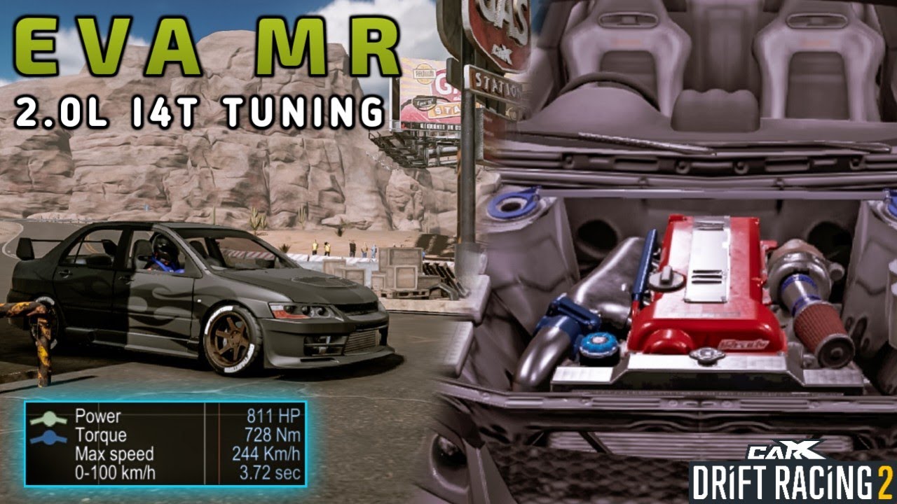 EVA MR (Mitsubishi EVO VIII) 2.0L I4T TUNING - CarX Drift Racing 2