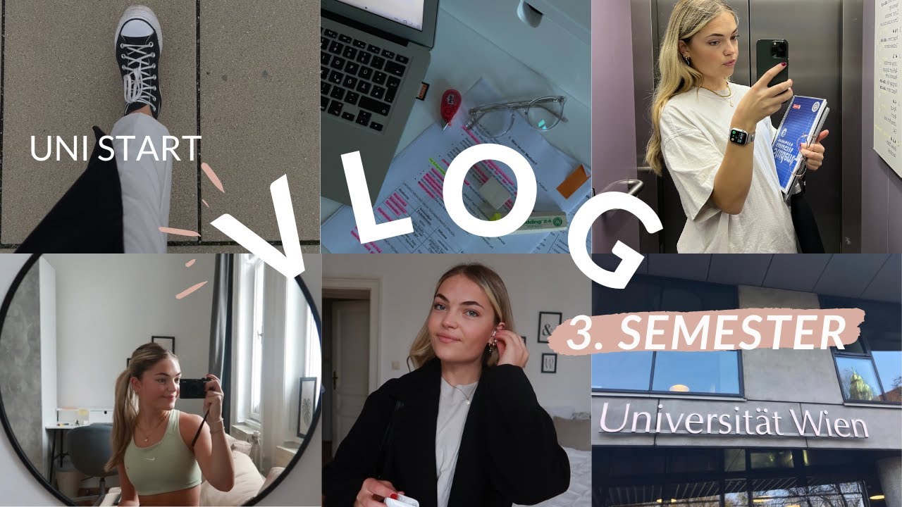 VLOG: 3.Semester| Uni Start| PKW Studium| Uni Wien| Vorlesungen| Goodie Bag|| Sabrina Büscher