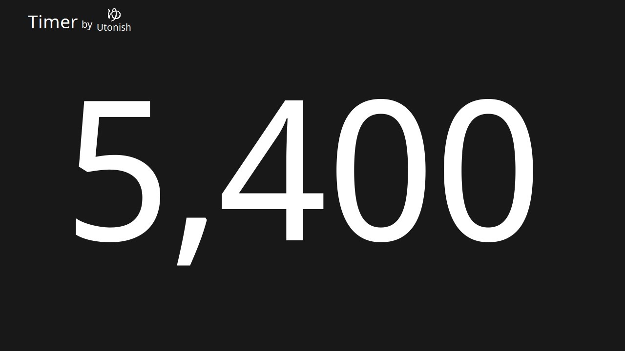 5400 Second Countdown Timer