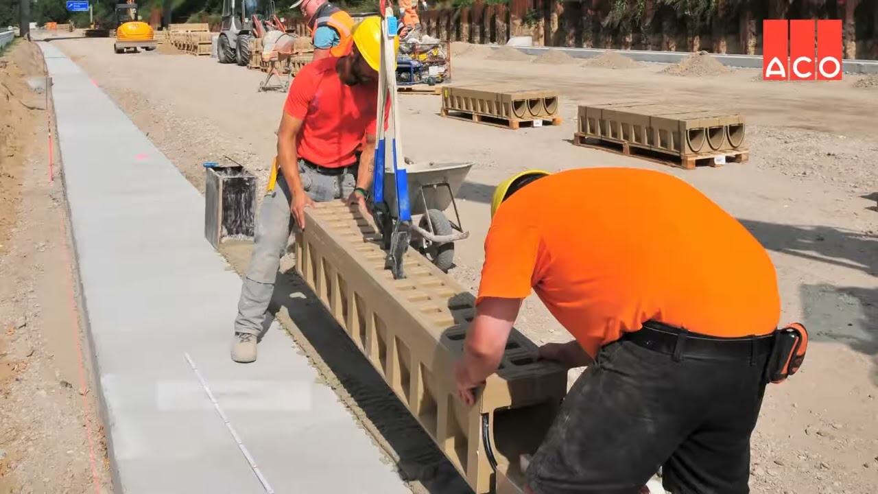 Infrastructură rutieră - instalare ACO Monoblock RD