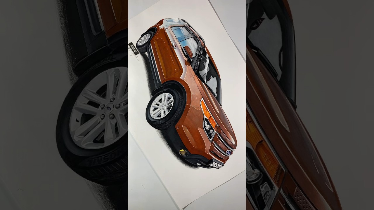 Realistic drawing Ford Explorer 🔥#ford #fordexplorer #drawing #realisticdrawing #drawingcars #car