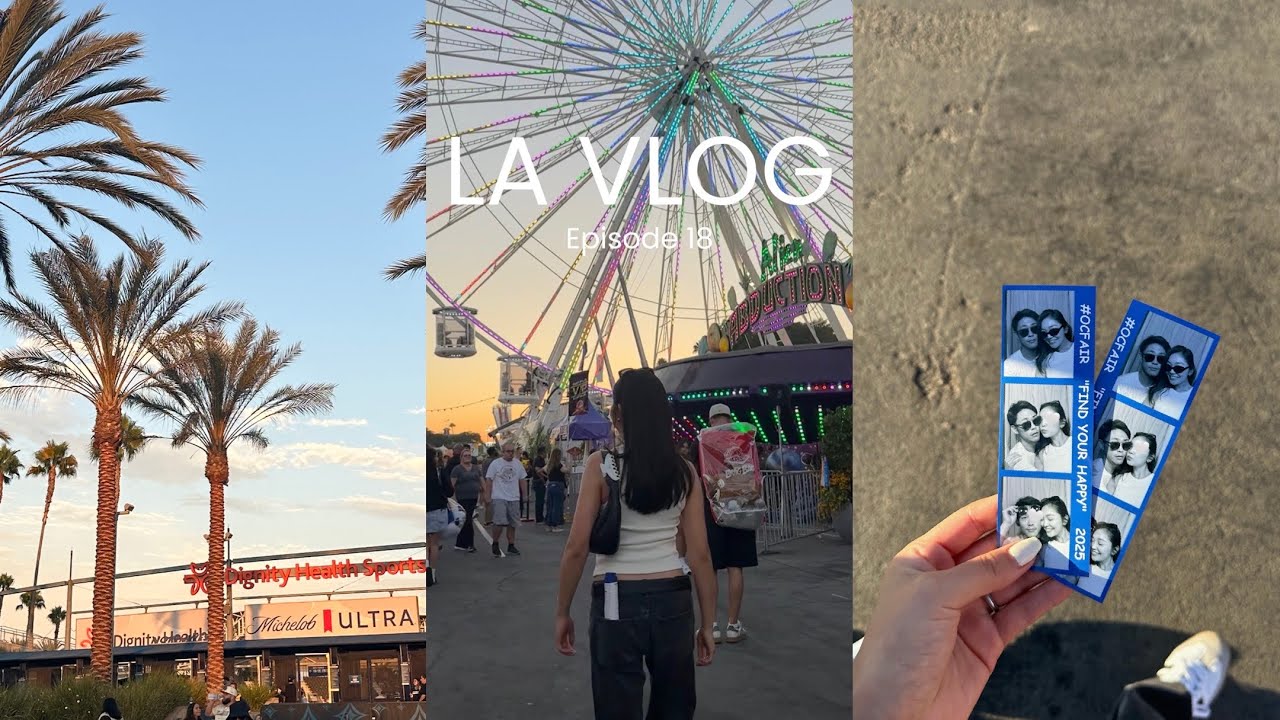 【LA vlog】LAの遊園地、サッカー観戦、ビーチ、cooking🎡充実した5日間vlog🤍