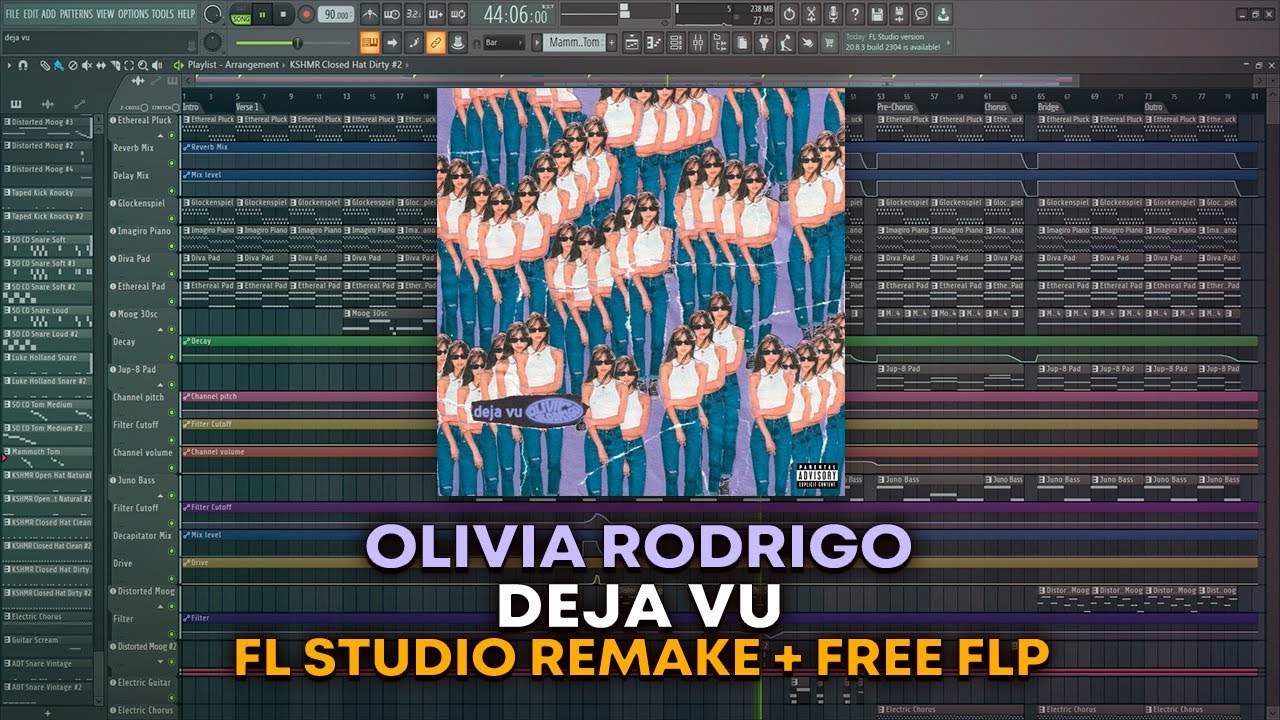 Olivia Rodrigo - deja vu [FL Studio Remake + FREE FLP]