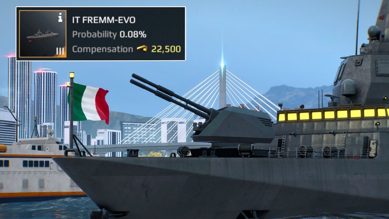 0.08% Chance to Get This Ship.. IT FREMM-EVO - Best Anti Submarine Ship in Modern Warships
