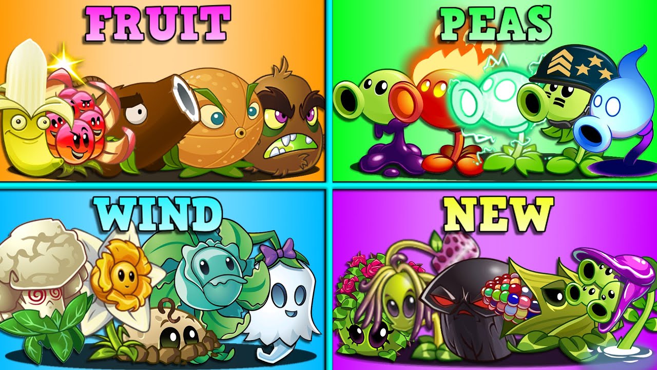 6 Team FRUIT x MINT x PEA x WIND x NEW x VINE Battlez | PvZ 2 Teams Plant