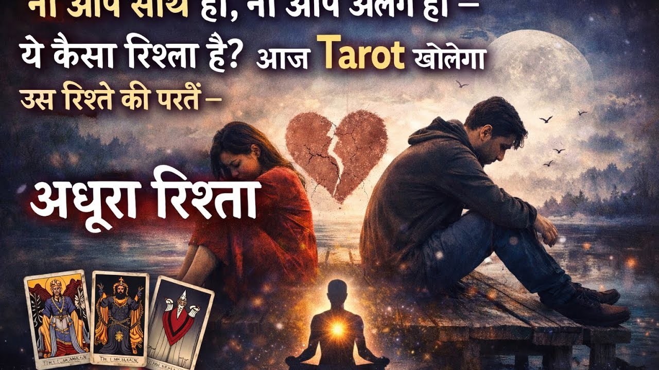 🔮ना आप साथ हो, ना आप अलग हो — ये कैसा रिश्ताहै? आज Tarot खोलेगा उस रिश्ते की परतें—
