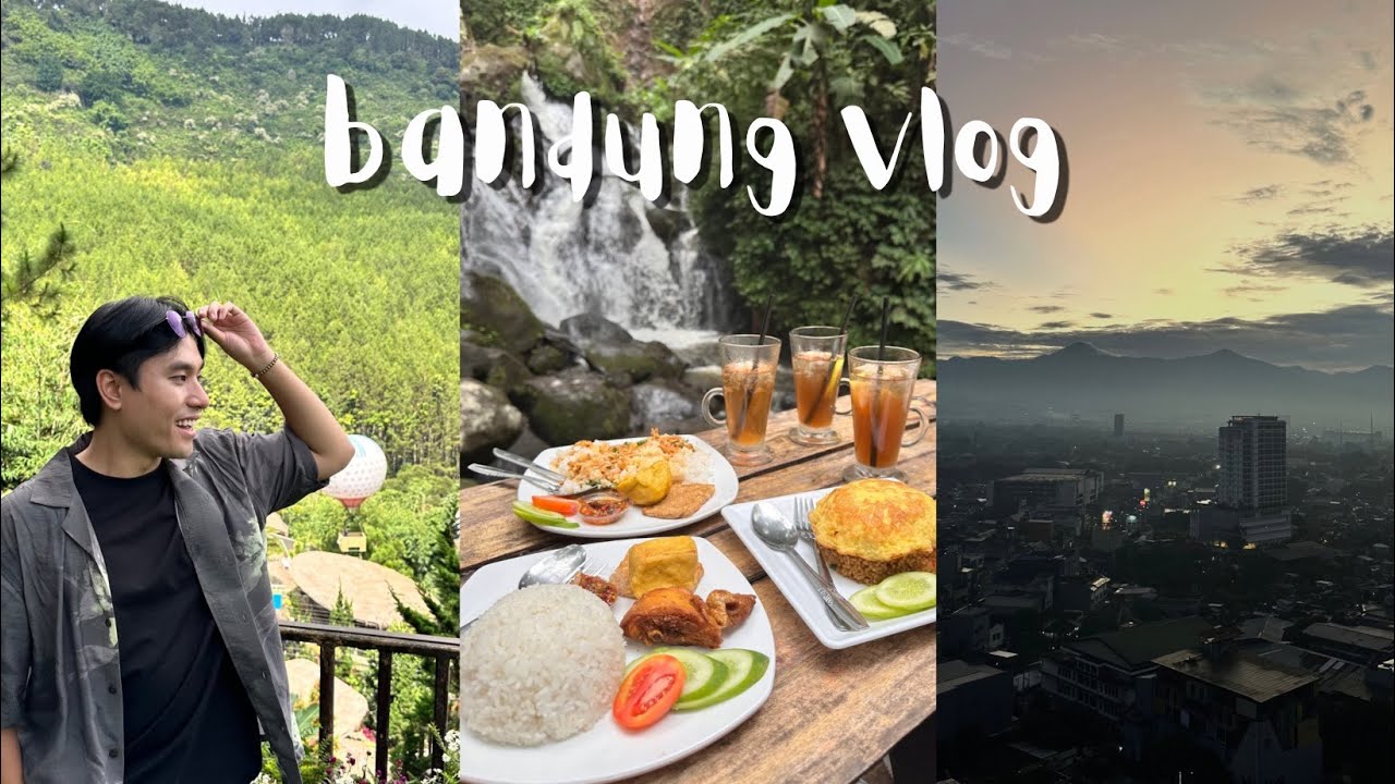 bandung vlog 🇮🇩 nature, trains, street food, coffee, waterfall, hotsprings, road trip, live music