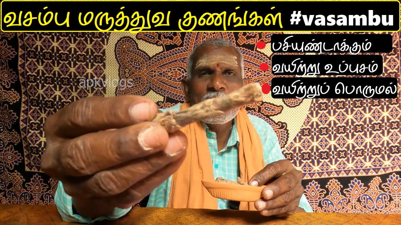 வசம்பு மருத்துவ குணங்கள் | பசியுண்டாக்கும் / வயிற்று உப்புசம் / வயிற்றுப் பொருமல் | vasambu Benefits