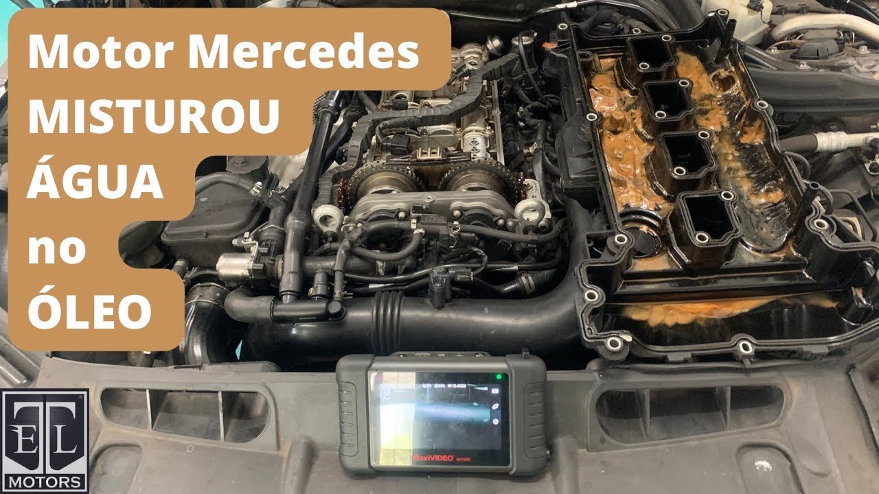 Mercedes C 180 MISTUROU ÁGUA no ÓLEO motor