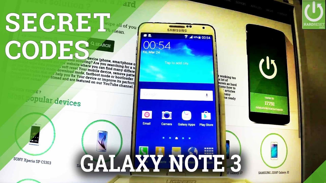 Коды в SAMSUNG N900 Galaxy Note 3 - Скрытое меню / Советы и хитрости