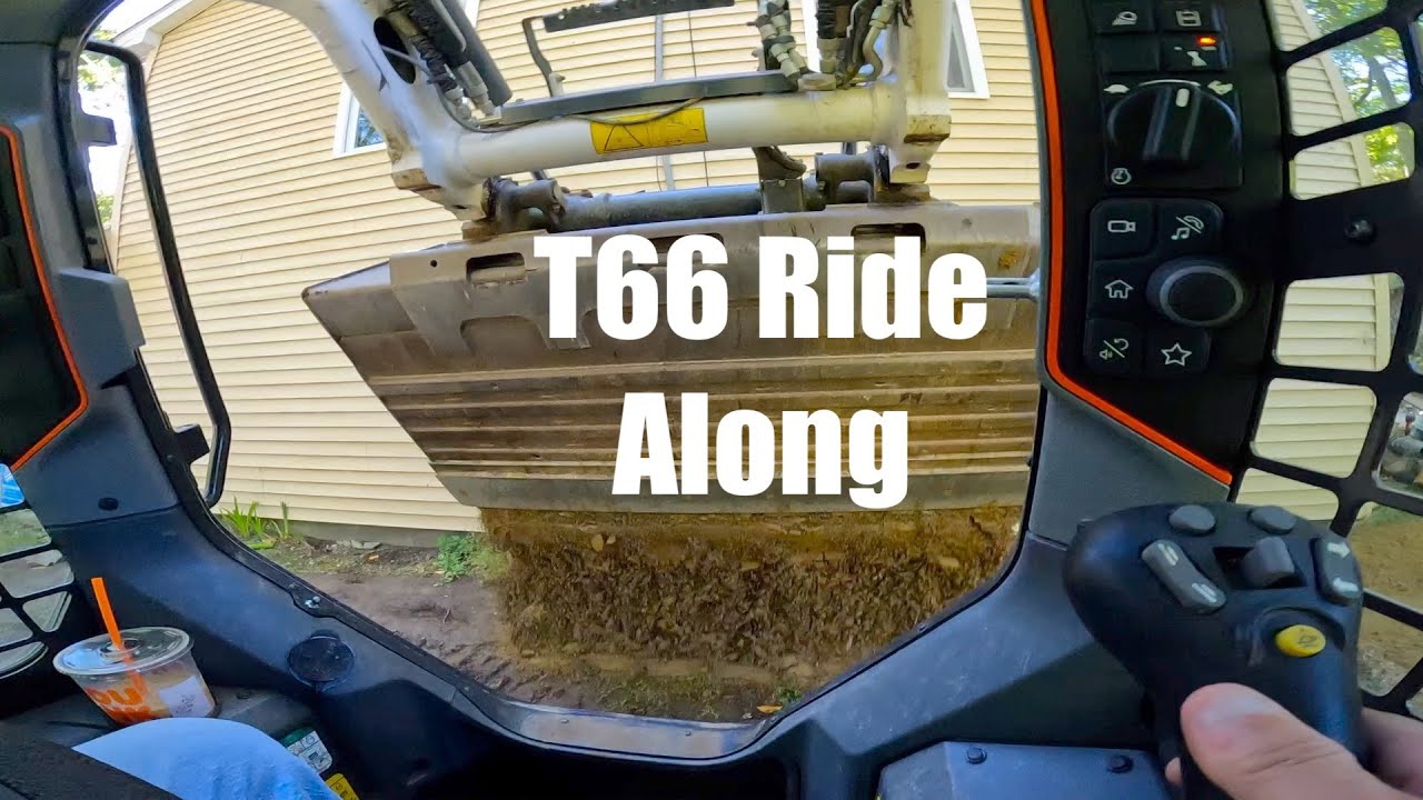 Выравнивание приусадебного участка с помощью Bobcat T66!