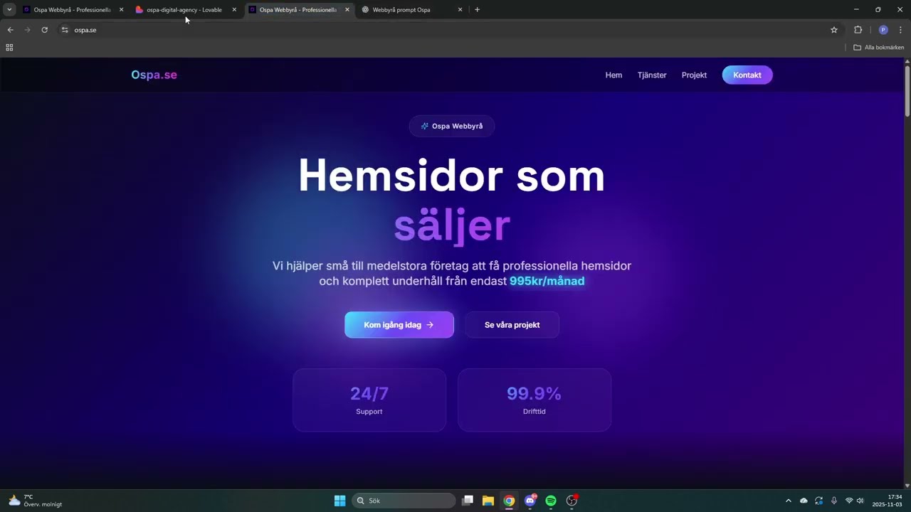 Bygg Med Lovable - Webbyr&aring; Verksamhet