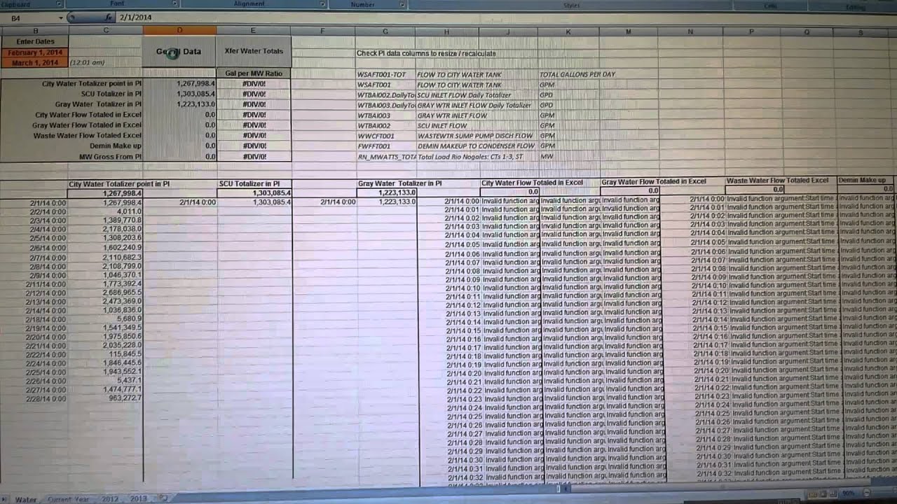 Retrieving PI Data via Excel and Visual Basic