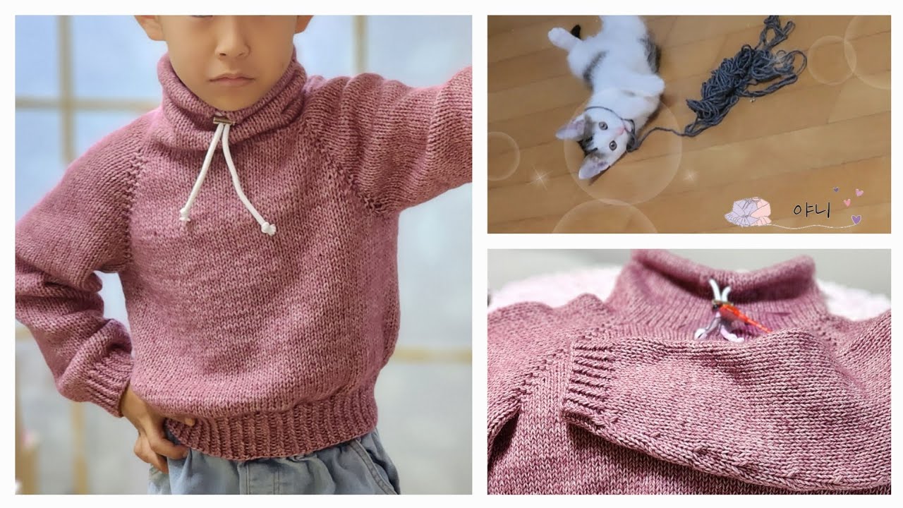 #워머스웨터 #knitting #초보가이드 상세영상 #top_down sweater #레글런 스웨터 #탑다운_스웨터 #야니와함께 #야니얀뜨개세상 네이버카페
