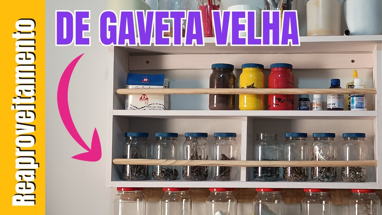 EXCELENTE IDEIA COM GAVETA VELHA NA PAREDE - DO LIXO AO LUXO