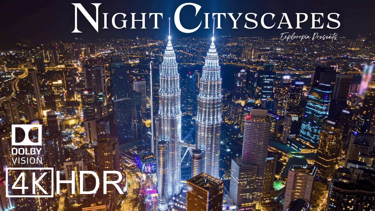 Cities of Asia at Night in 4K ULTRA HD HDR 60 FPS Dolby Vision&trade; Drone Video
