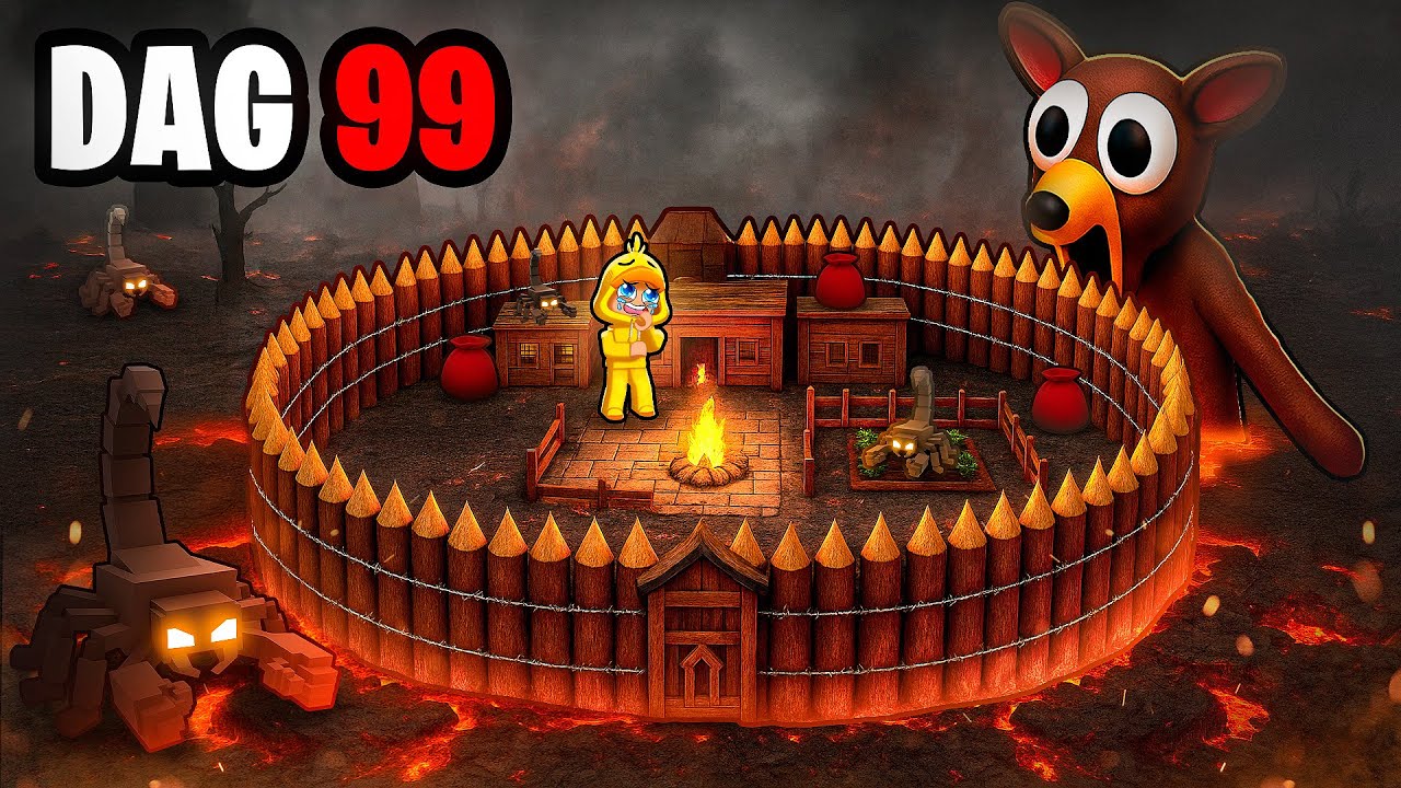 99 Nachten Overleven In VULKAAN GEBIED! (Roblox)