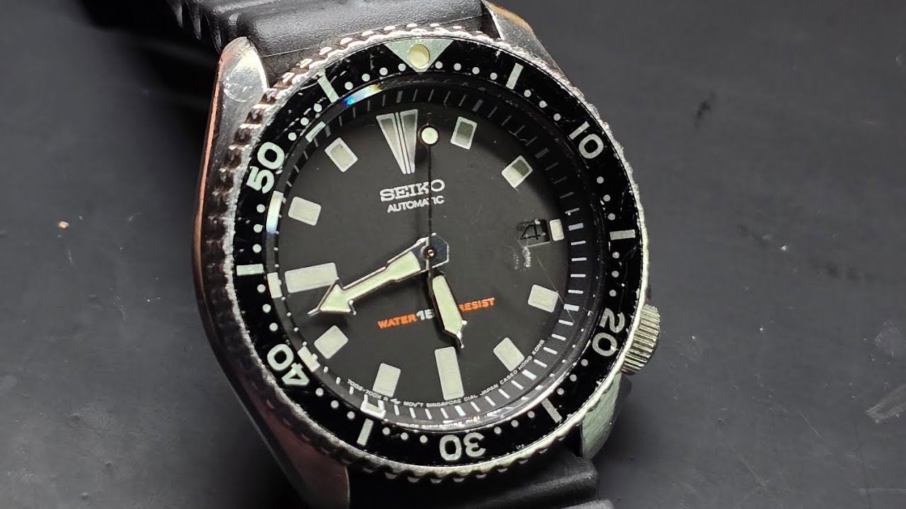 MT's '90 Seiko 7002-7009 Diver, cal. 7002A. Repaired, serviced.