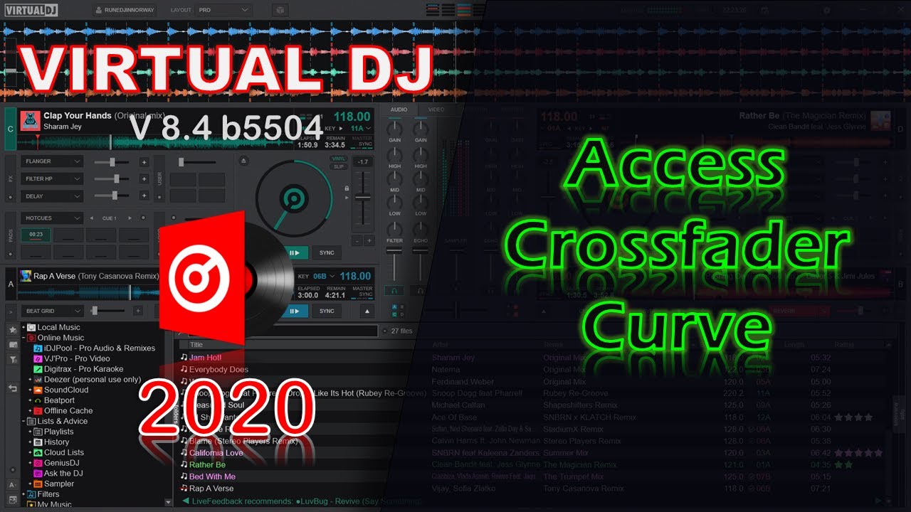 Access Crossfader Curve #Virtualdj 2020