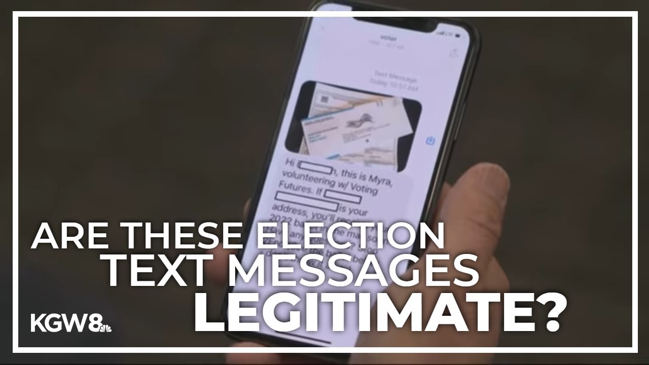 Are election officials sending Oregon voters text messages in regard to their 2022 ballot?