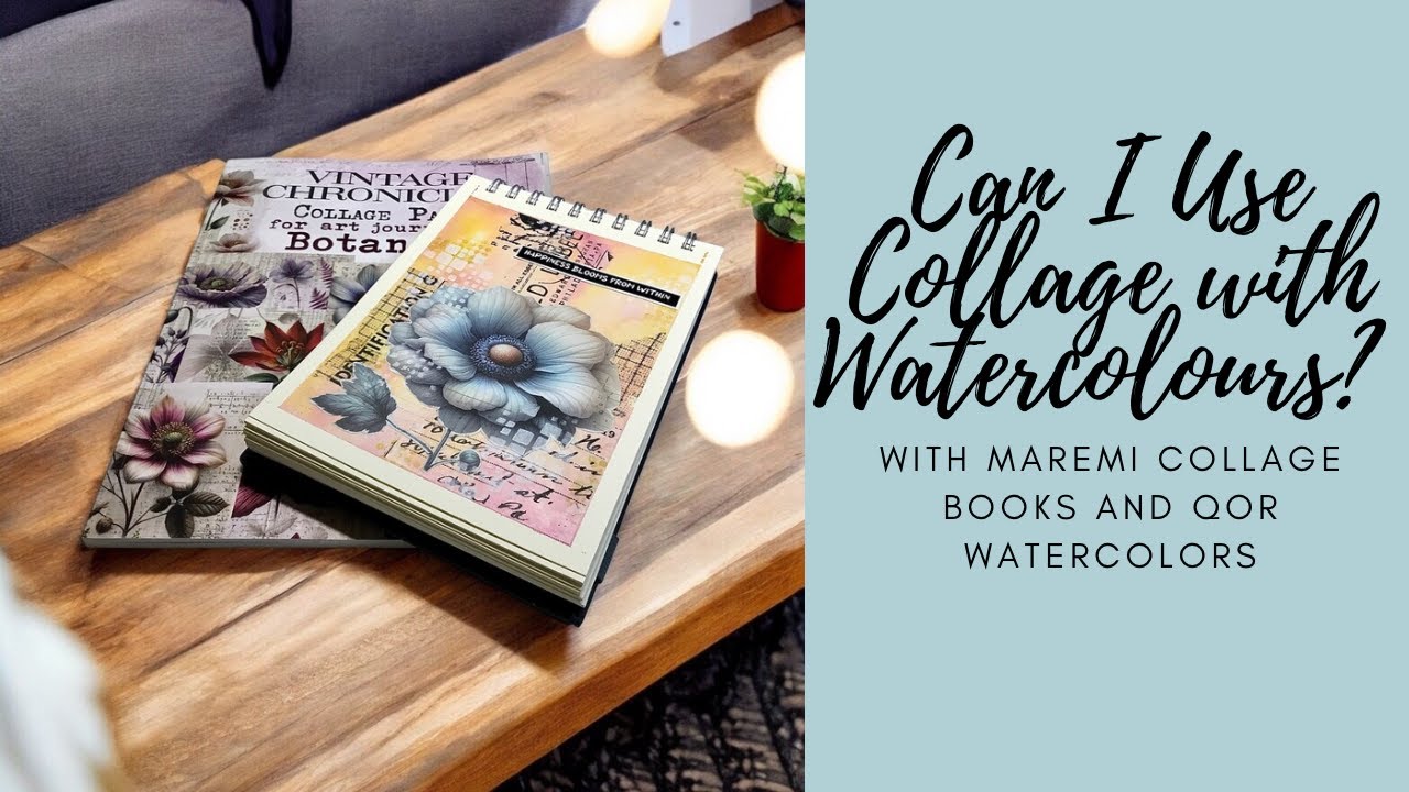 Can I Use Collage With Watercolours? #maremicollagebooks #qorwatercolors
