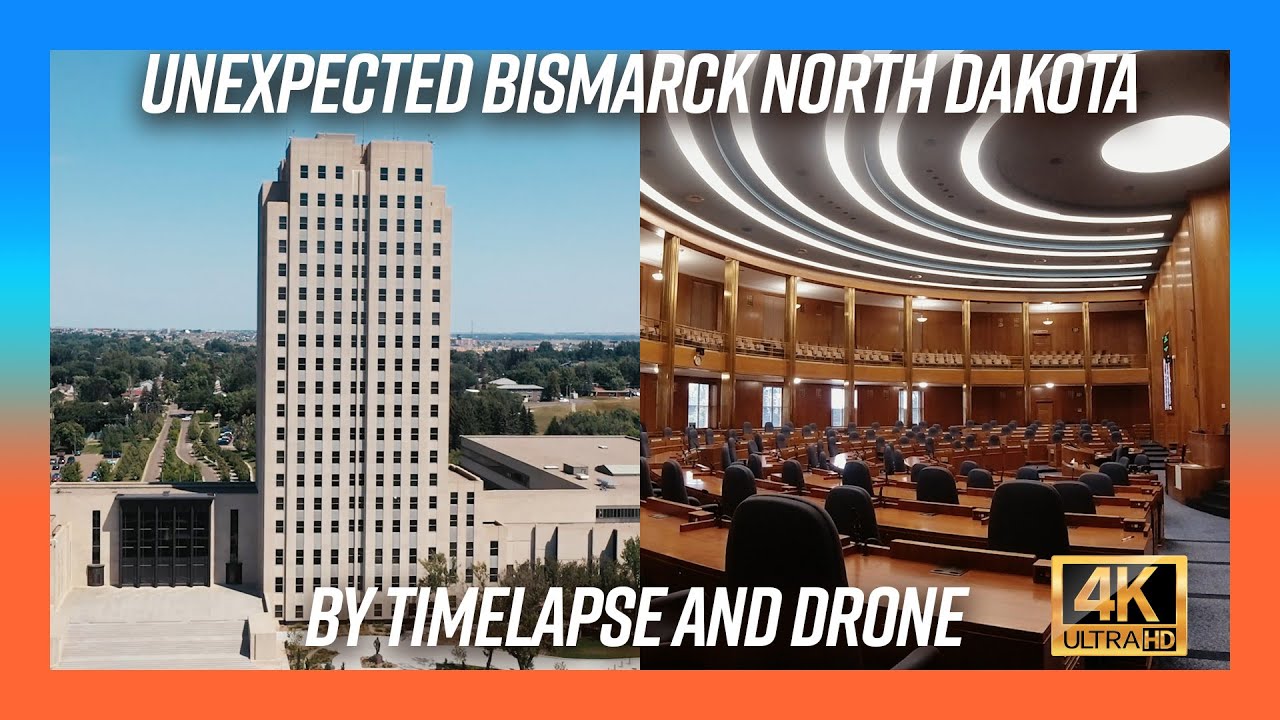 Bismarck North Dakota Capital in 4K✨ Don't Fly Over The Peace Garden State