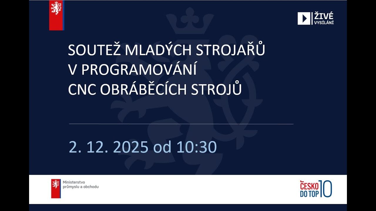 Soutěž mladých strojařů v programování CNC obráběcích strojů