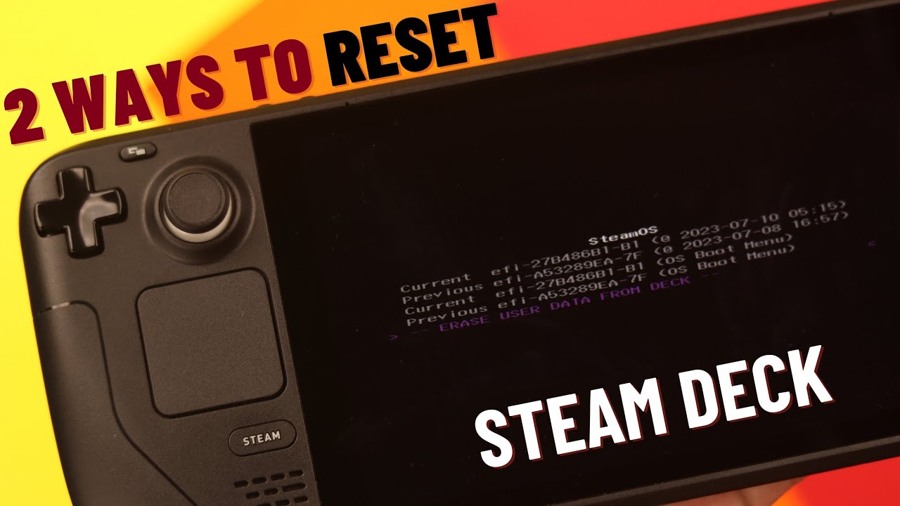 Два способа сбросить настройки Steam Deck до заводских!