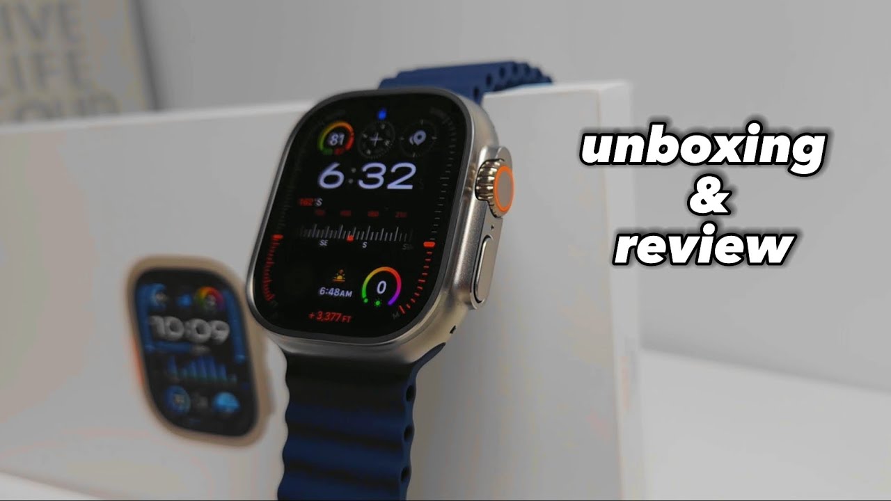 Распаковка Apple Watch Ultra 2: корпус из премиального титана и ремешок Blue Ocean!