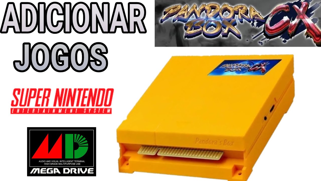 Como Adicionar Jogos na Pandora Box CX Instalação de Game Snes e Mega Drive