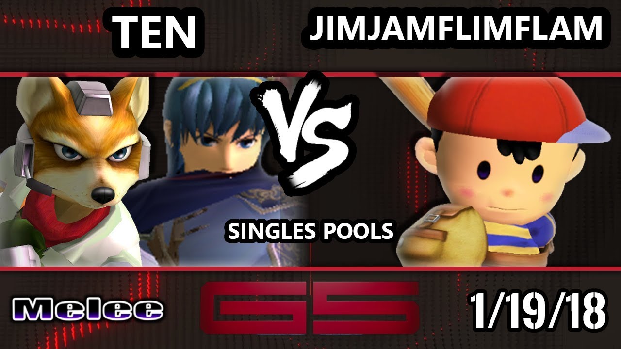 GENESIS 5 SSBM - Ten (Marth, Fox) VS JimJamFlimFlam (Ness) - Smash Melee Singles