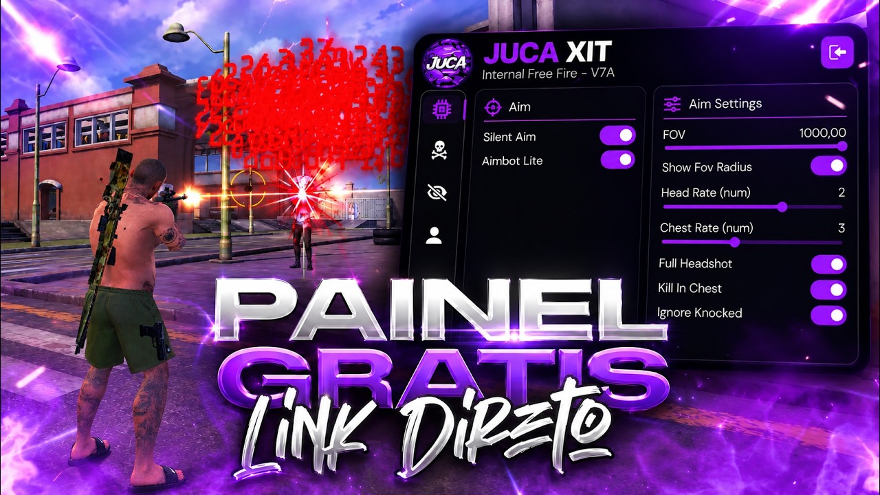 XIT FF ATUALIZADO 2026! PAINEL FFH4X ANDROID / IPHONE + PROXY GR&Aacute;TIS 100% HS LINK DIRETO ✅
