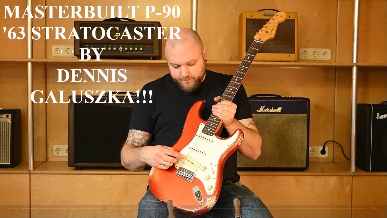 Fender Custom Shop Stratocaster 1963 Relic P90 Dennis Galuszka Masterbuilt Candy Tangerine