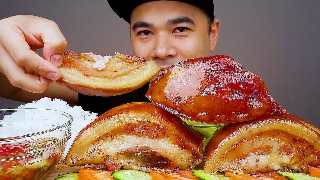 CRISPY LECHON PORK JOWL | Mukbang Asmr | ALFIE EATS