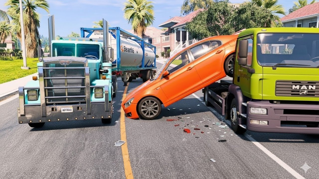 Overtake and Car Crashes | BeamNG Drive Crashes || {must watch }#beamngdrive #crash 