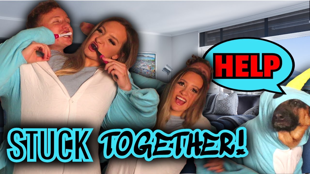 Couples Stuck Together Challenge! *Re-Upload*